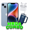 IPHONE 14 128 GB AZUL REACONDICIONADO+ AUDIFONOS TIPO AIRPODS 3ERA GEN + TERMO AZUL MARINO TIPO STANLEY 1.18 LITROS