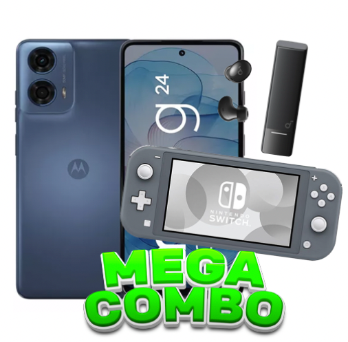 MOTO G24 POWER 8/256GB AZUL CELESTE + NINTENDO SWITCH LITE GRIS + ANKER SOUNCORE A30i