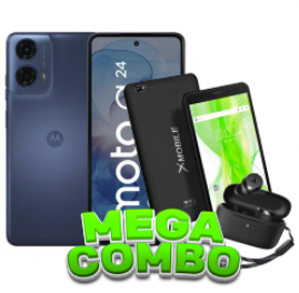 Mega combo Moto G24 power 8/256gb azul celeste + Anker Soundcore A25i+Tablet Xmobile x8 pro 3/64gb gris
