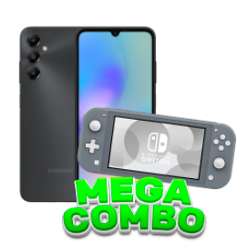 Mega Combo Samsung A14 5G 4/64gb negro + Nintendo Switch lite gris