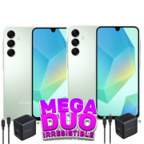 MEGA DUO SAMSUNG A16 4G 6/128GB VERDE LIGERO + DUO CARGADOR POWER TECH 20W